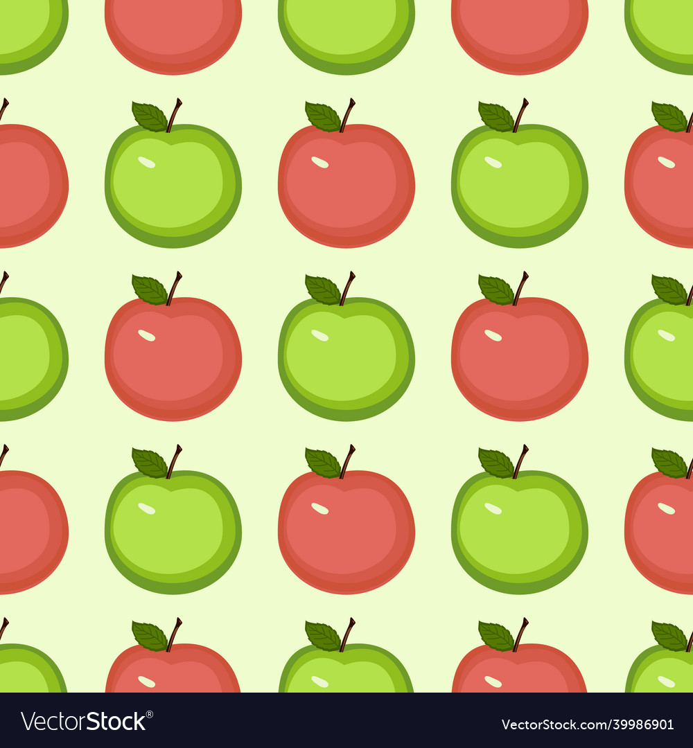 Red and green apple pattern for use in packaging