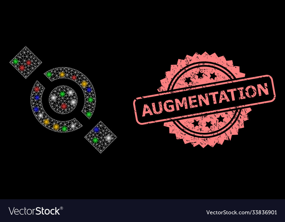 Rubber augmentation seal and net joint node vector image Rubber augmentation seal and net joint node
