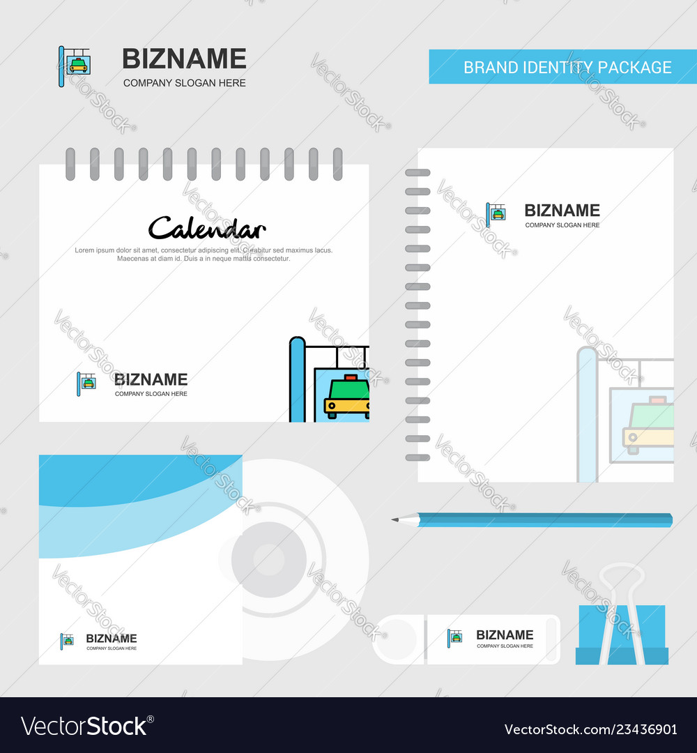 Traffic Board Logo Calendar Template Cd Cover Vector Image