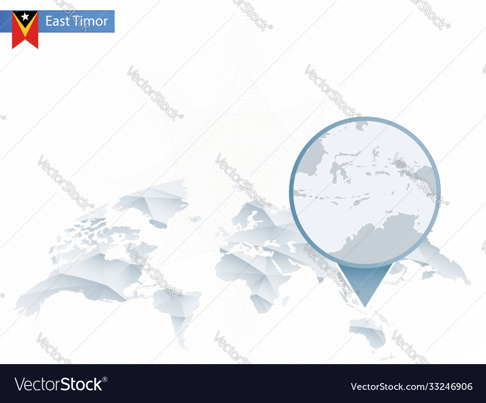 Abstract rounded world map with pinned detailed