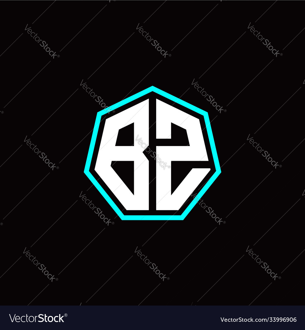 B z initials modern polygon logo template vector image B z initials modern polygon logo template