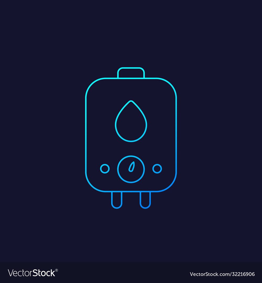 Boiler water heater linear icon