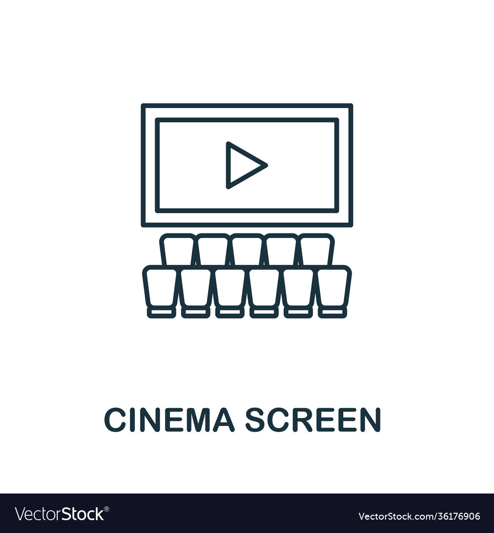Cinema screen icon simple element from
