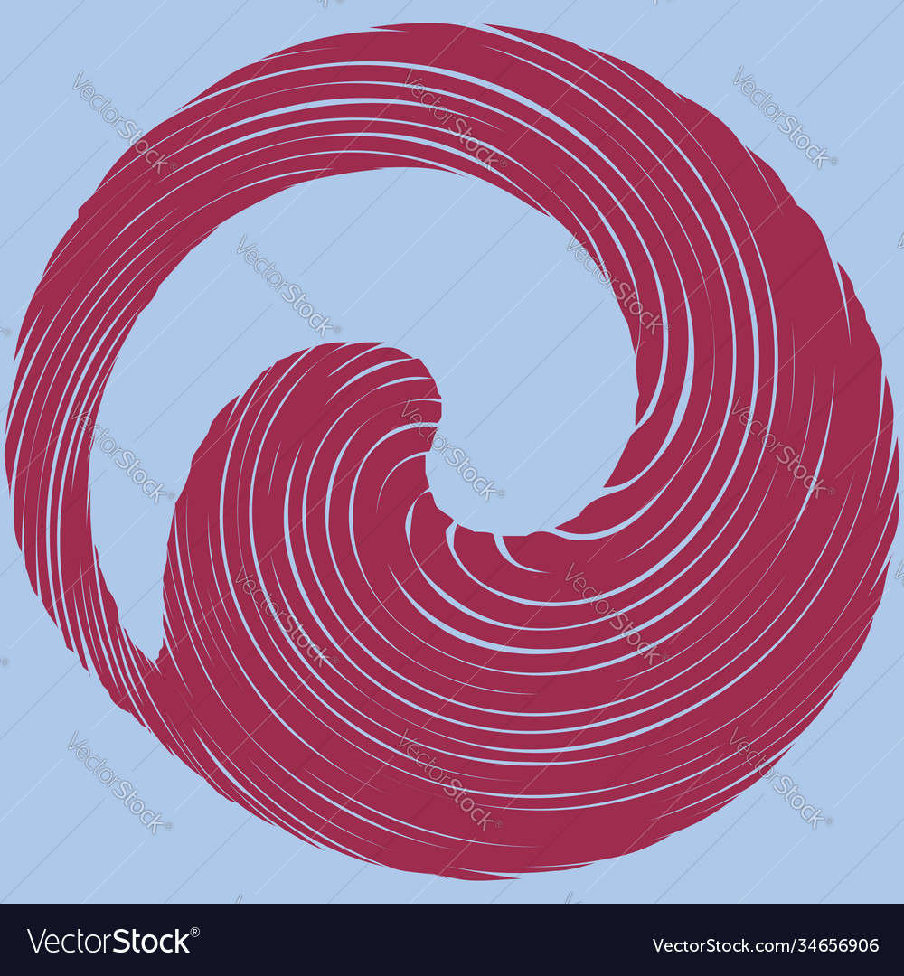 Circular spiral swirl twirl design element Vector Image Circular spiral swirl twirl design element