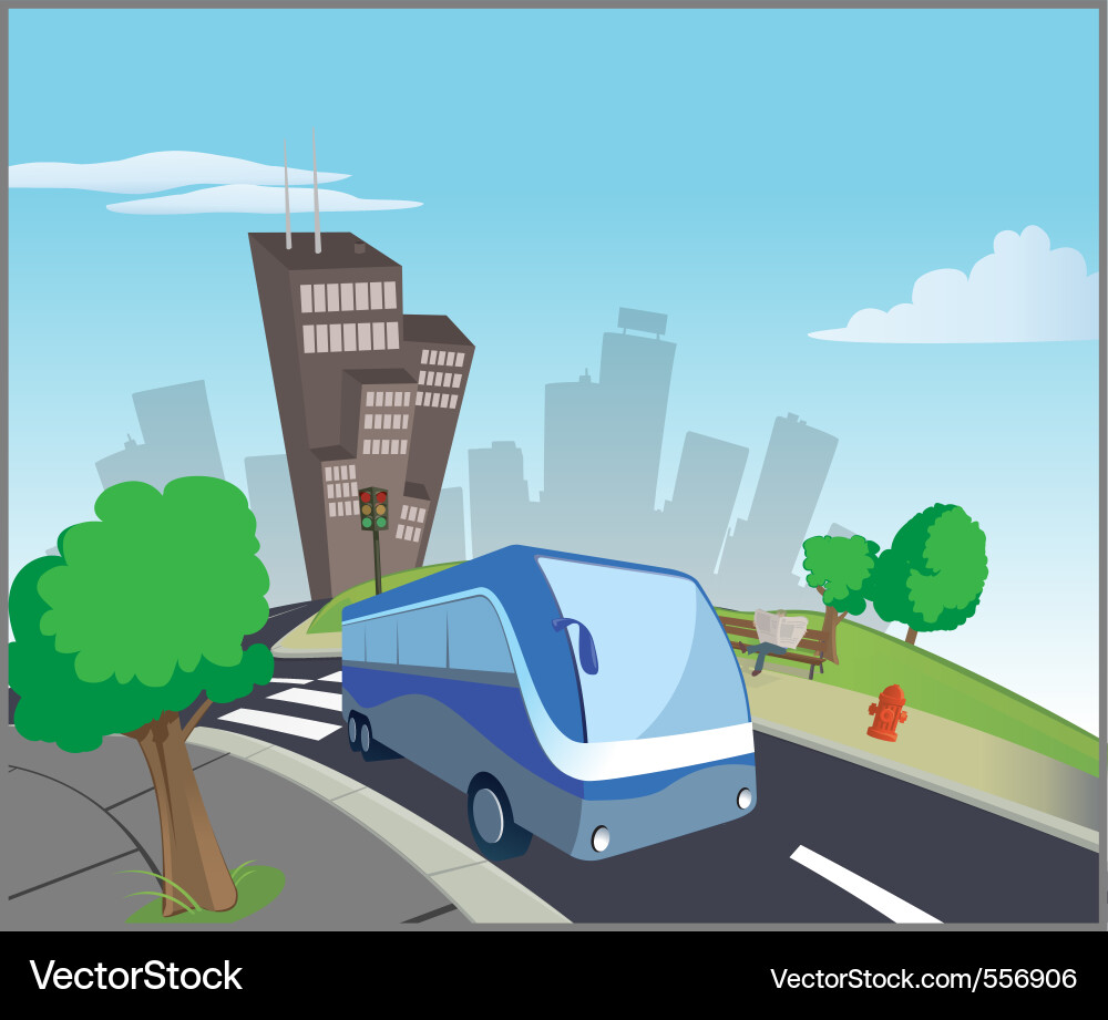 City scene Royalty Free Vector Image - VectorStock