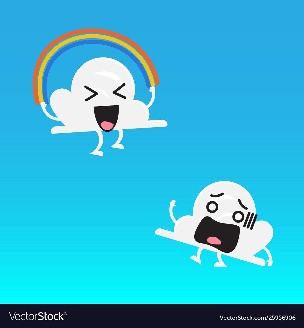 Blue rainbow friends vector Stock Vector