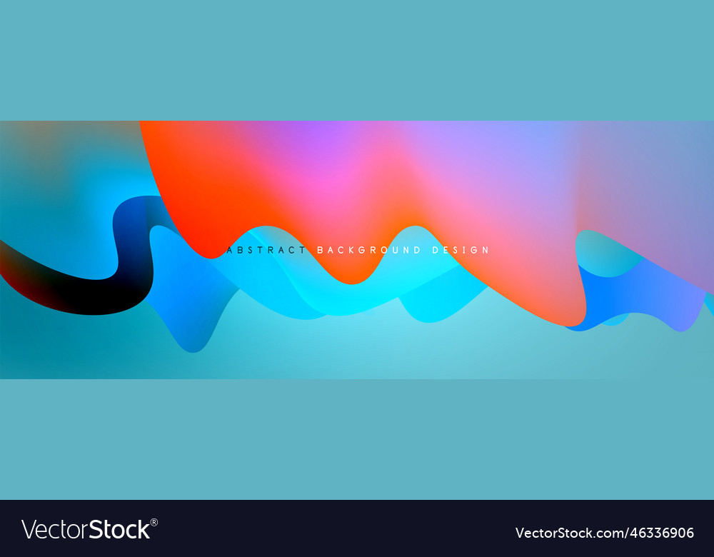 Dynamic liquid waves abstract background vector image Dynamic liquid waves abstract background