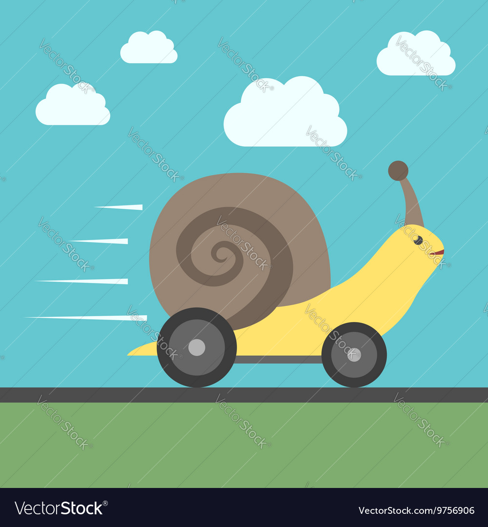 Fast snail with wheels