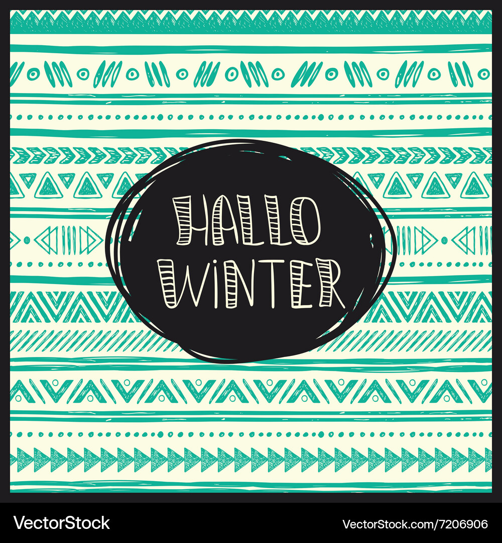 Hello winter Royalty Free Vector Image - VectorStock