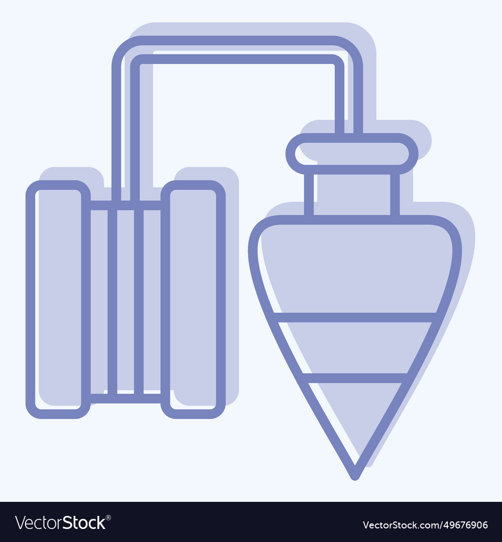 Icon plumb bob related to construction symbol two