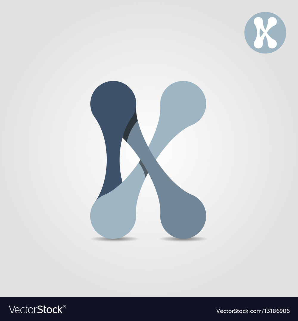 K letter logo template chains and connections