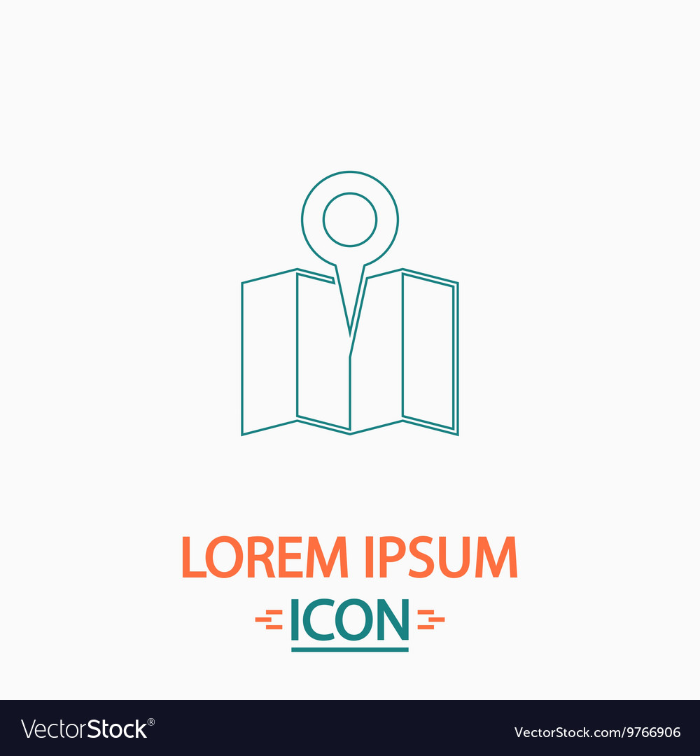 Location computer symbol Royalty Free Vector Image