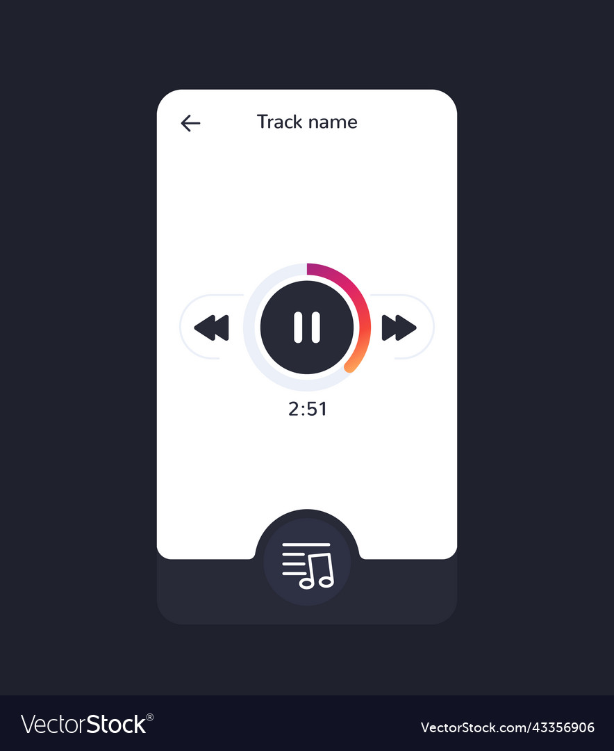 Music player interface mobile app ui design