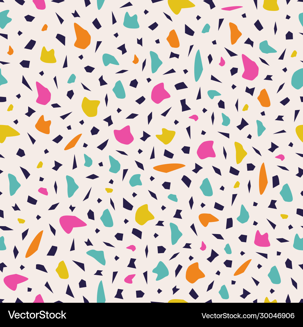 Seamless terrazzo pattern background with Vector Image