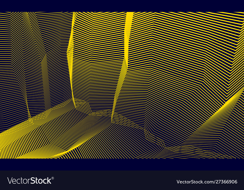 Surreal art for design line 3d dimensional Vector Image Surreal art for design line 3d dimensional