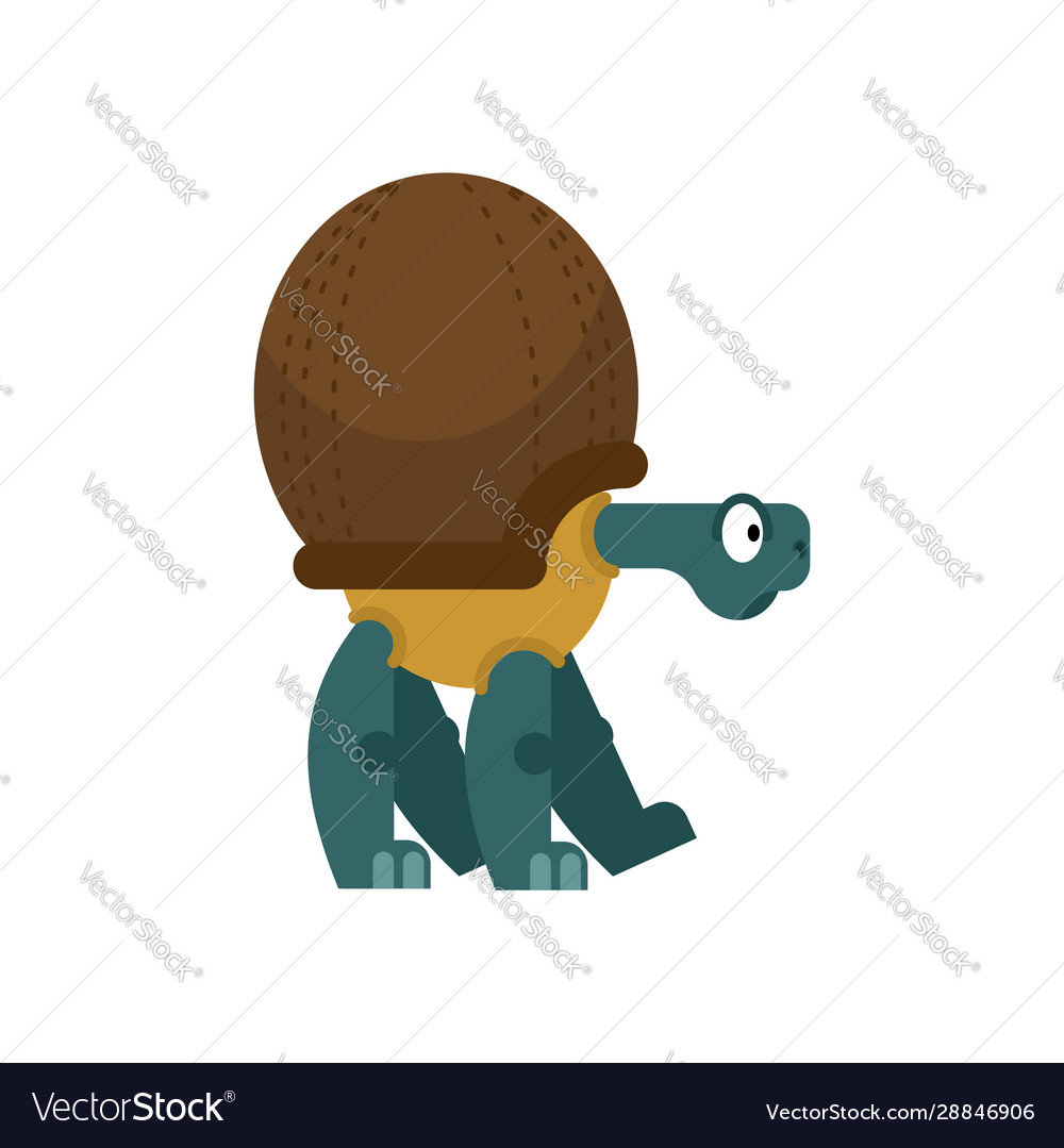 Turtle coconut tortoiseshell in shape coco Vector Image Turtle coconut tortoiseshell in shape coco