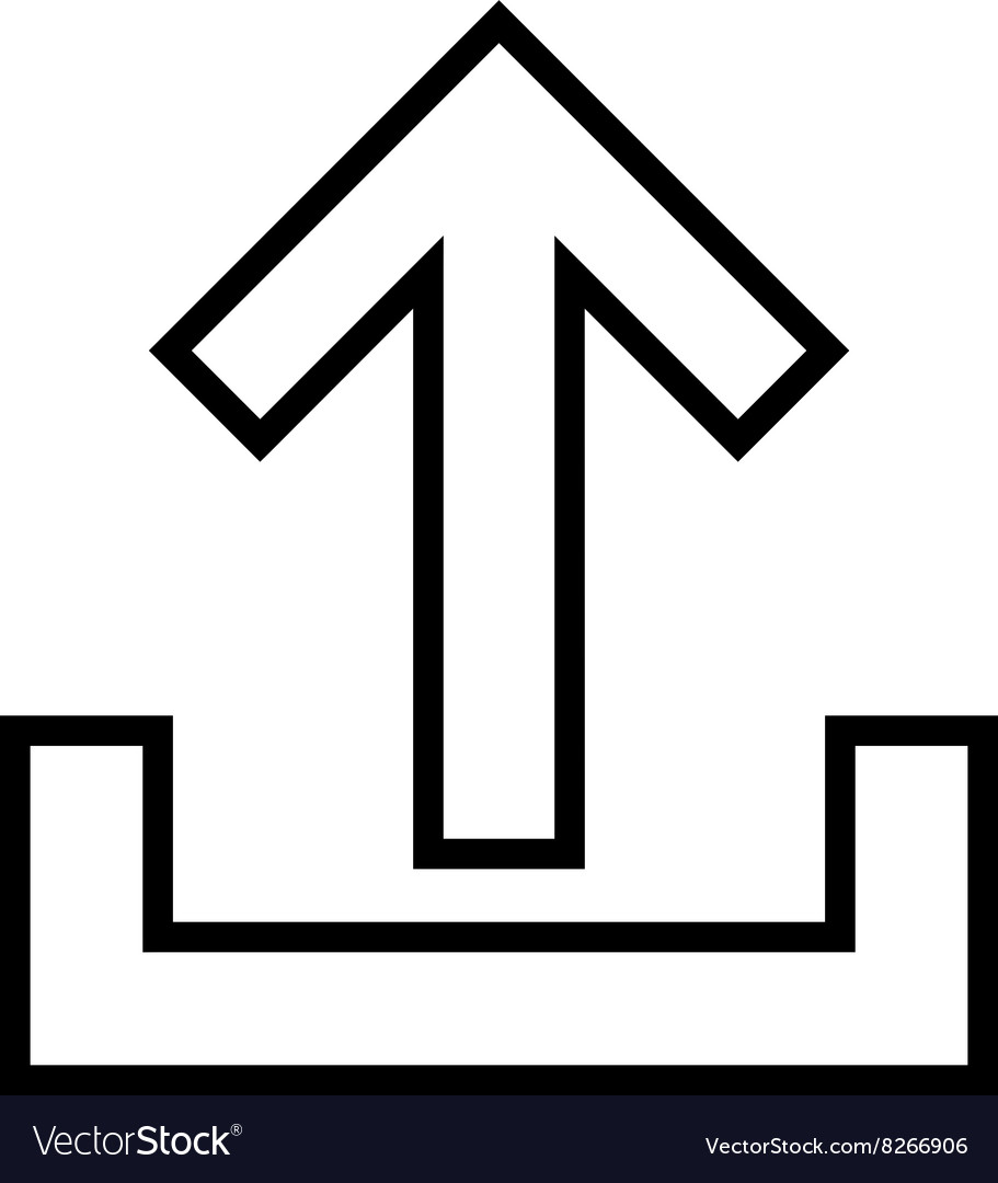 Upload thin line icon