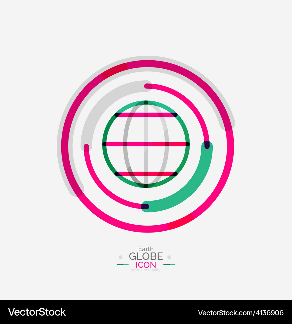 World globe logo stamp Royalty Free Vector Image