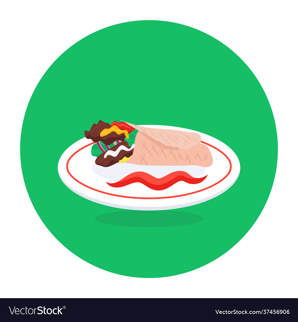 Wrap sandwich Royalty Free Vector Image - VectorStock