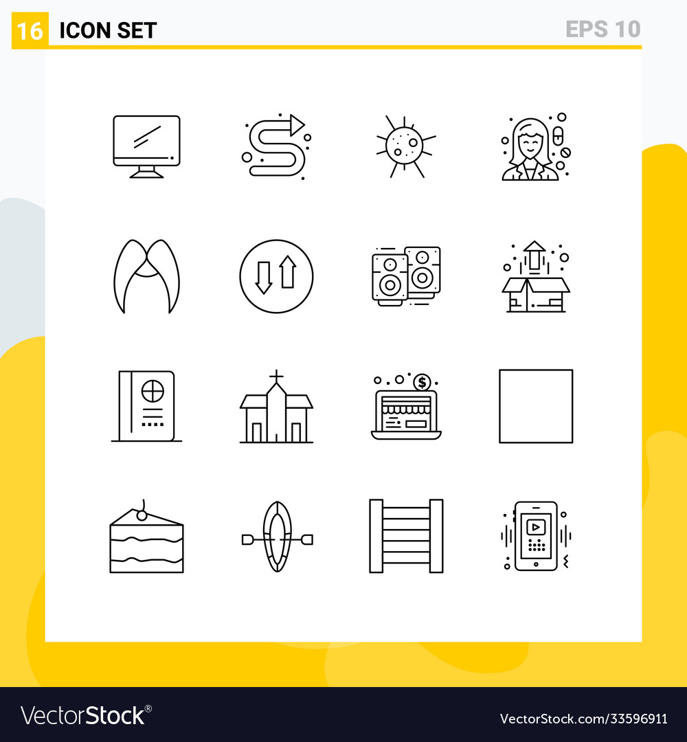 16 universal outlines set for web and mobile