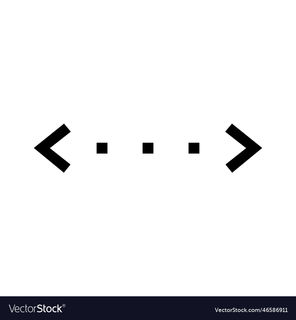 Code mark silhouette icon vector image Code mark silhouette icon