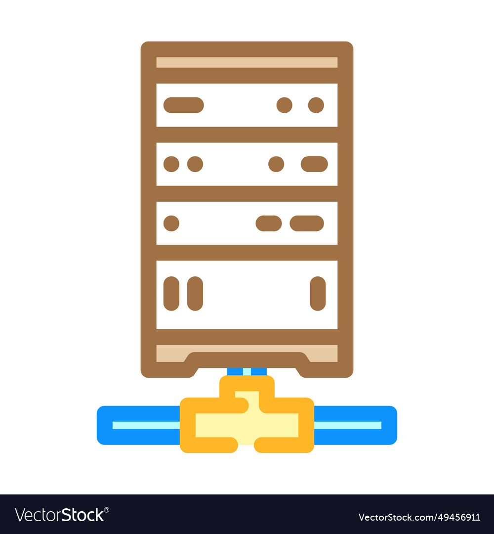 Database connectivity color icon vector image Database connectivity color icon