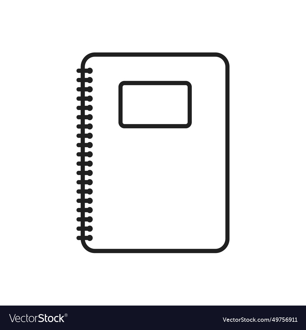 Flat notepad on white background vector image Flat notepad on white background