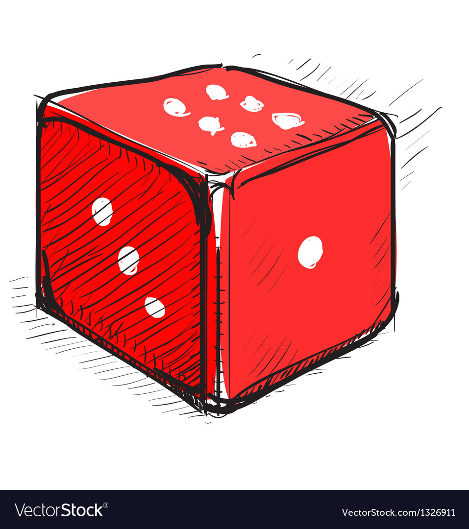 Lucky dice cartoon icon