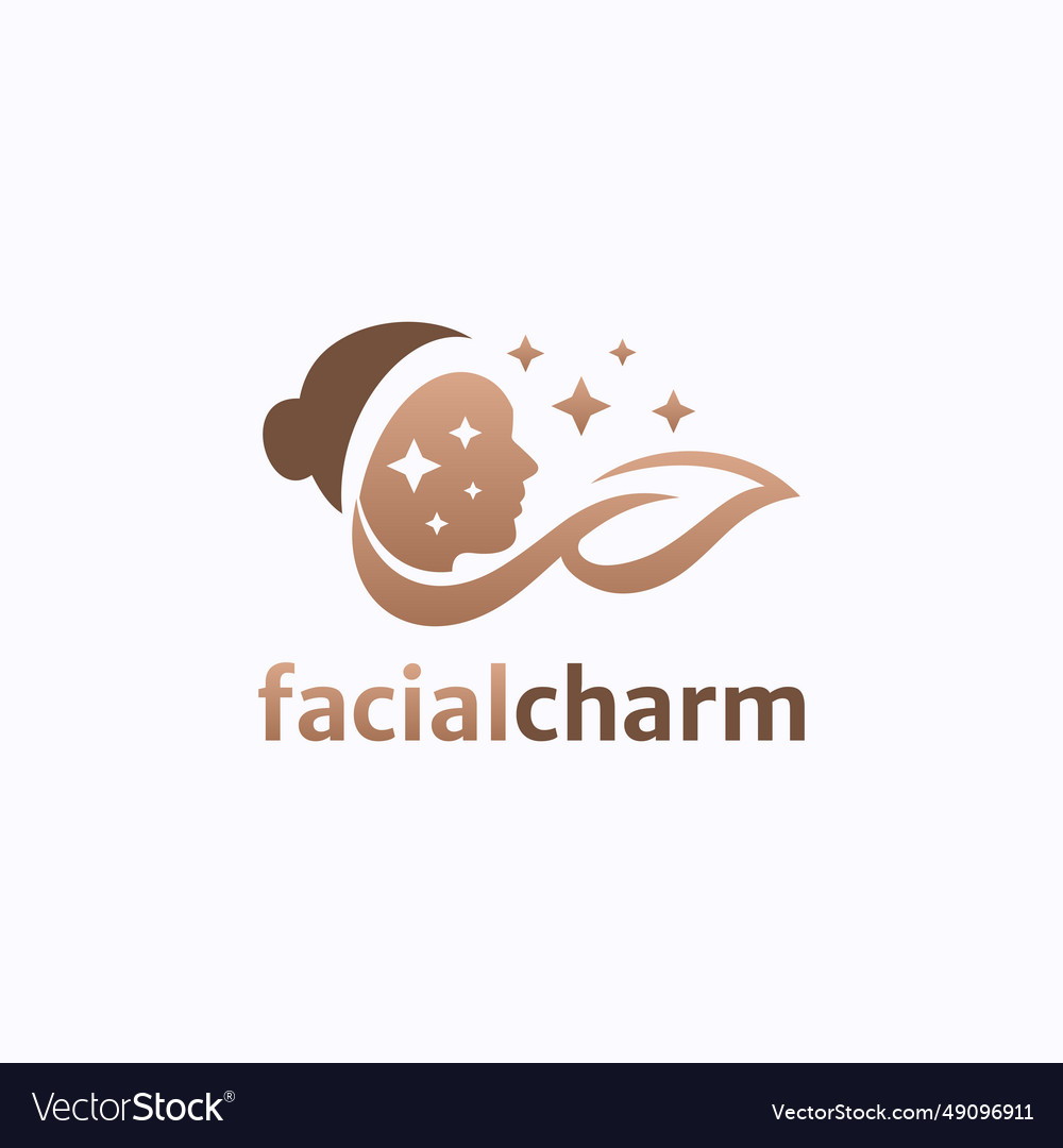 Natural facial charm logo design spa