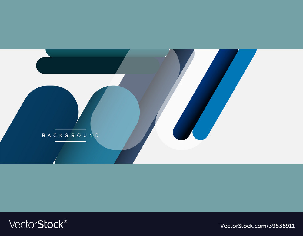 Overlapping round shapes and lines background vector image Overlapping round shapes and lines background