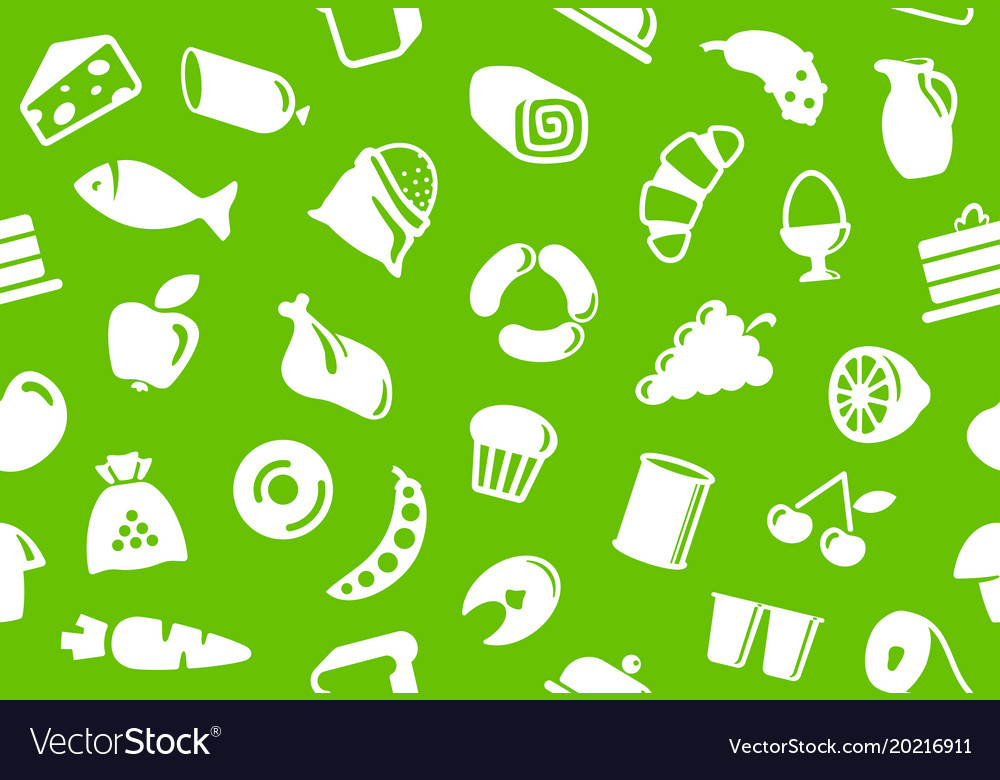 Seamless background with foods