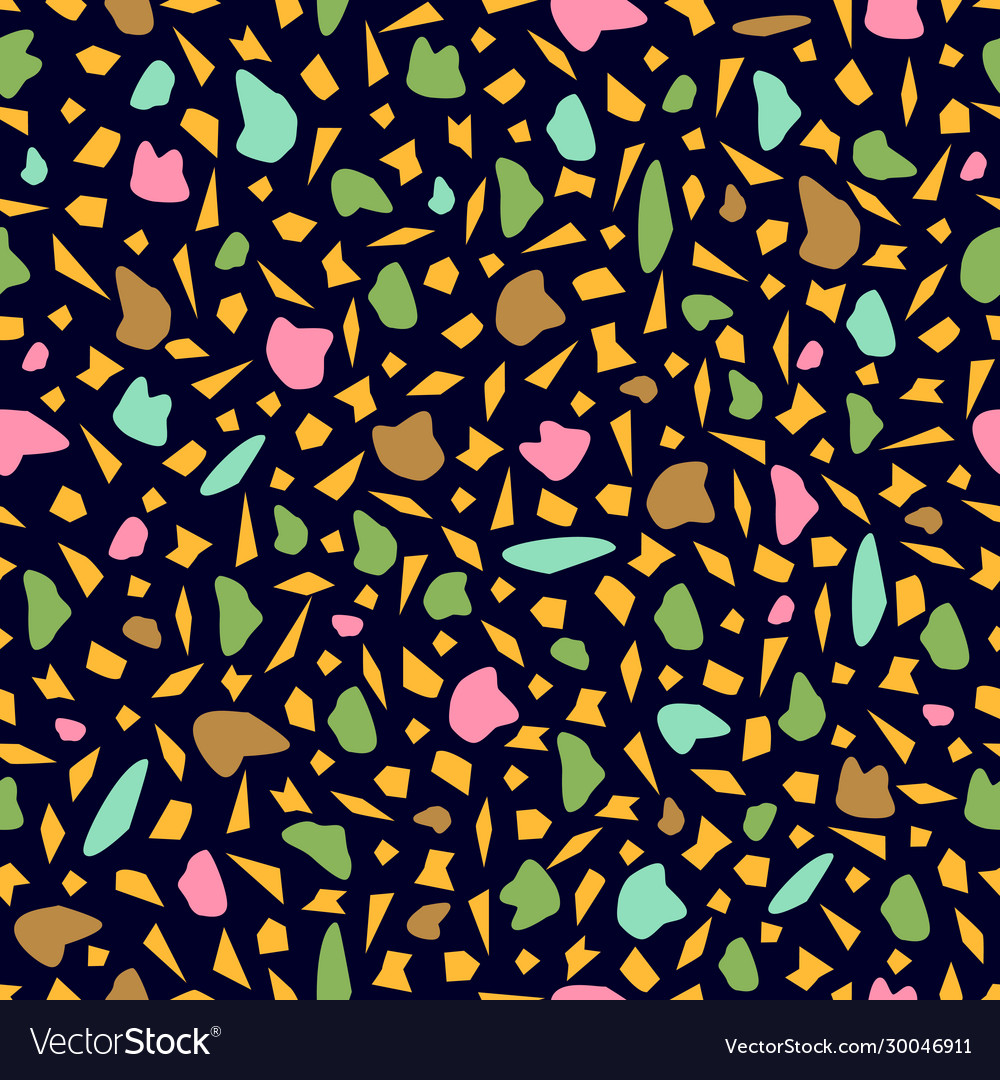 Seamless terrazzo pattern background Royalty Free Vector