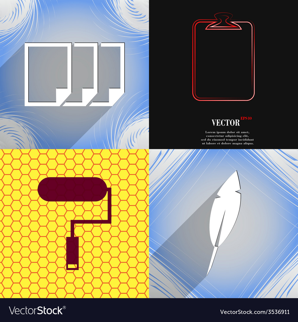 Set of abstract backgrounds with different web