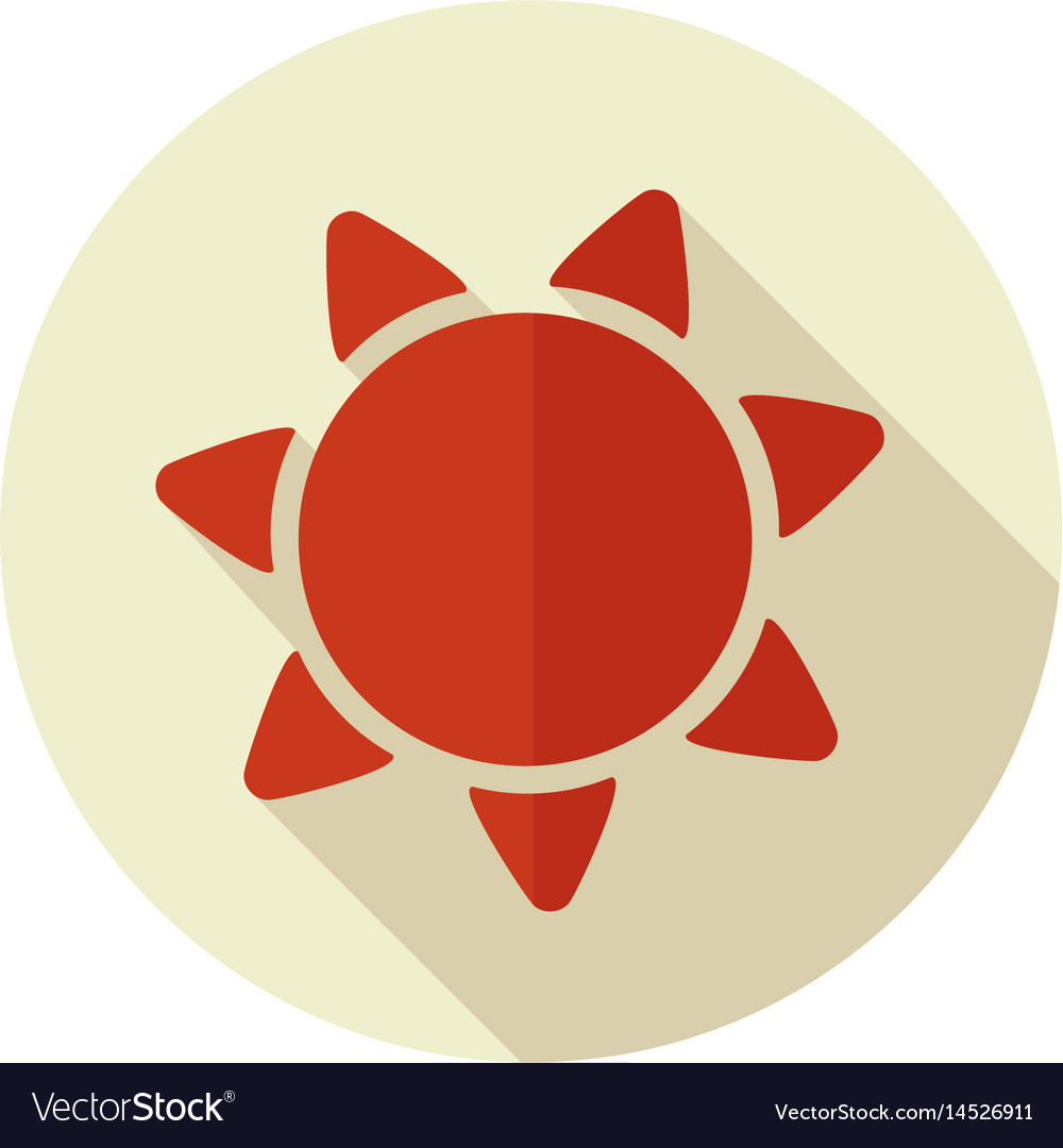 Sun flat icon Royalty Free Vector Image - VectorStock