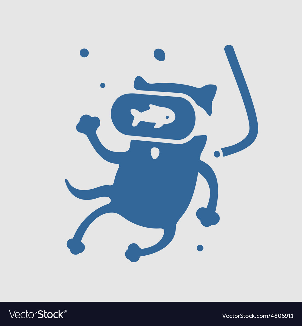 Symbol cat diver