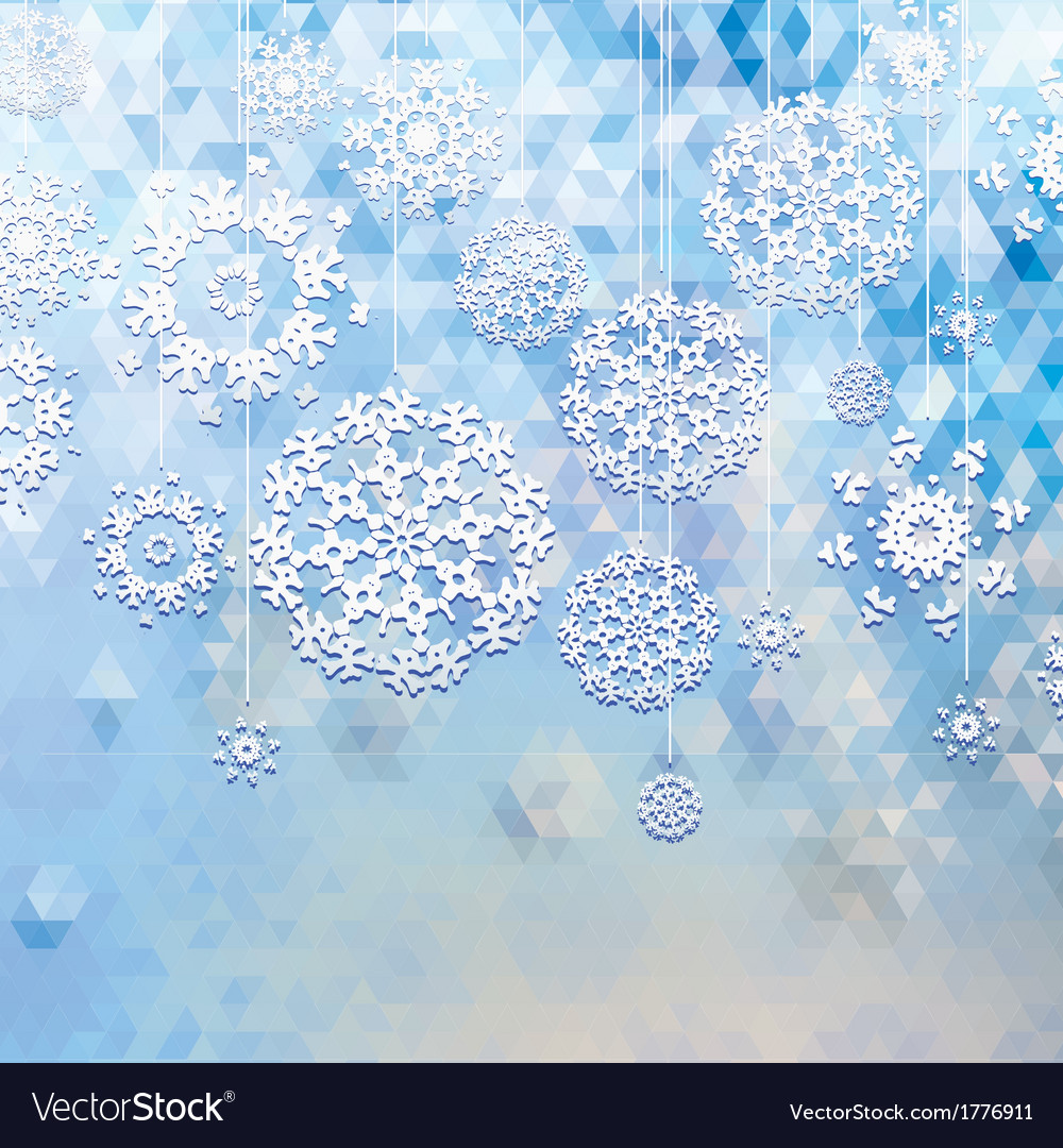 Winter background with triangle texture eps10