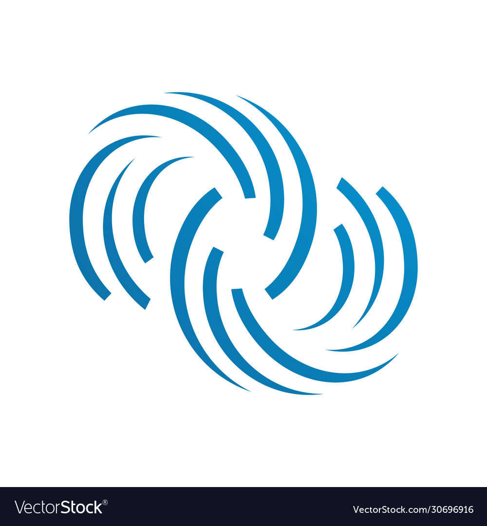 Creative modern water wave logo design symbol