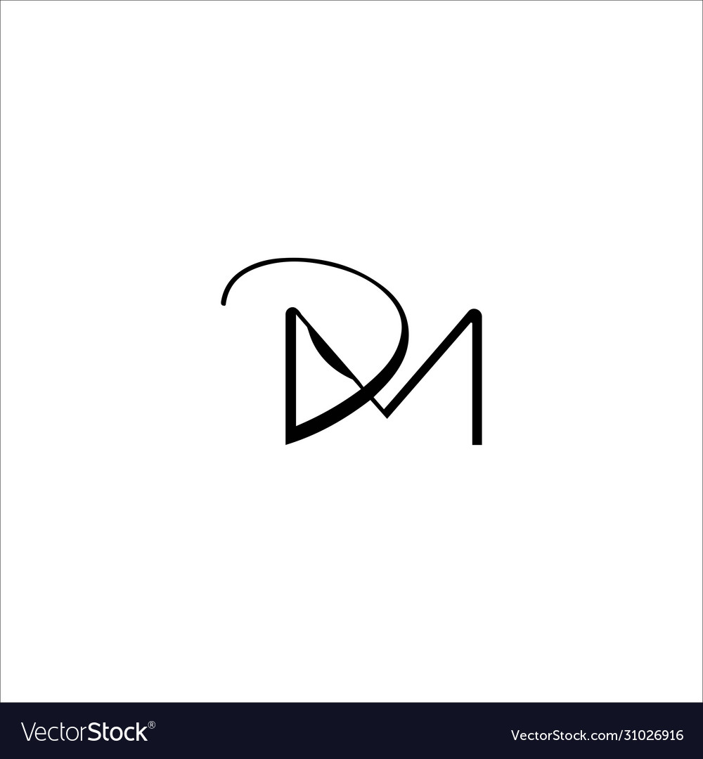 DM und MD Initial Letter Logo Vorlage