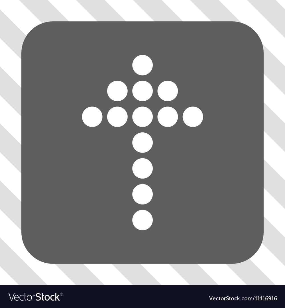 Dotted arrow up rounded square button