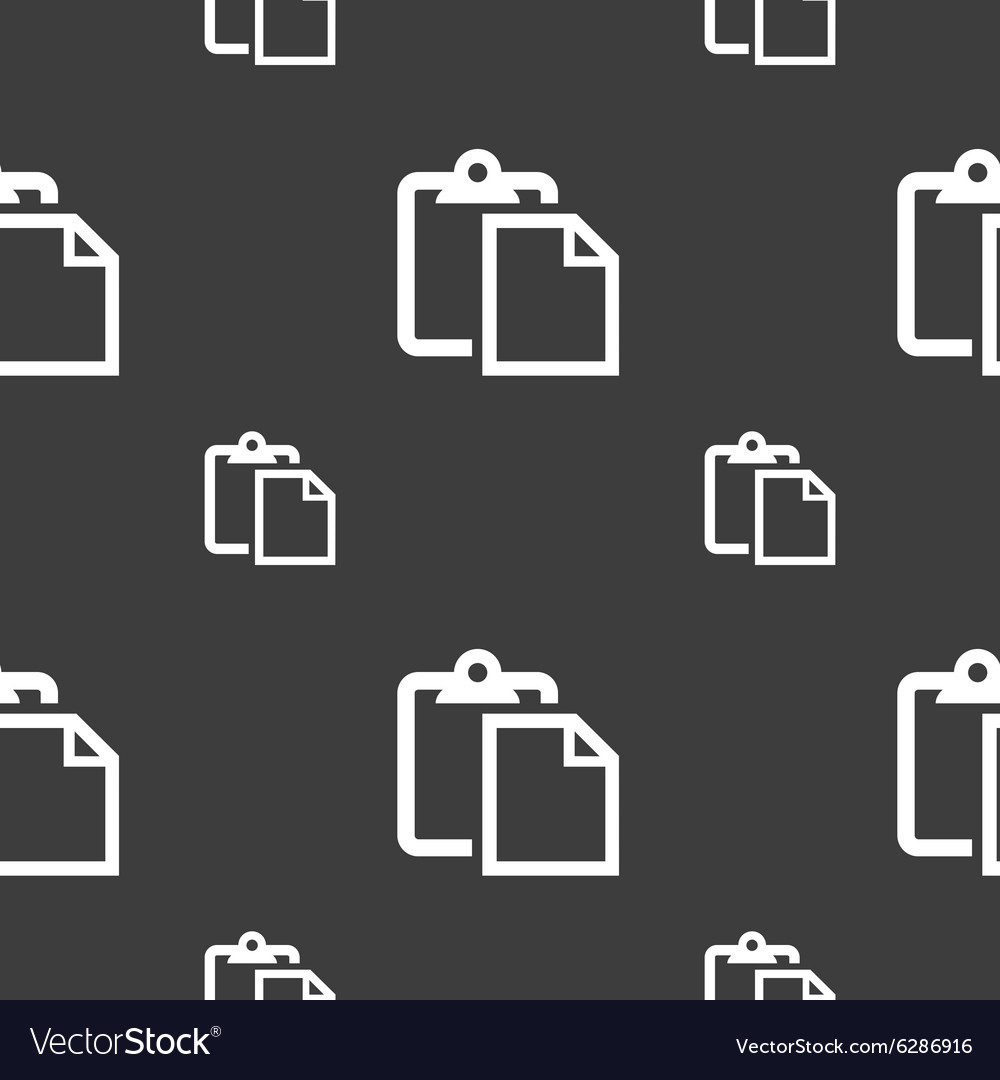 Edit document sign icon seamless pattern on a gray
