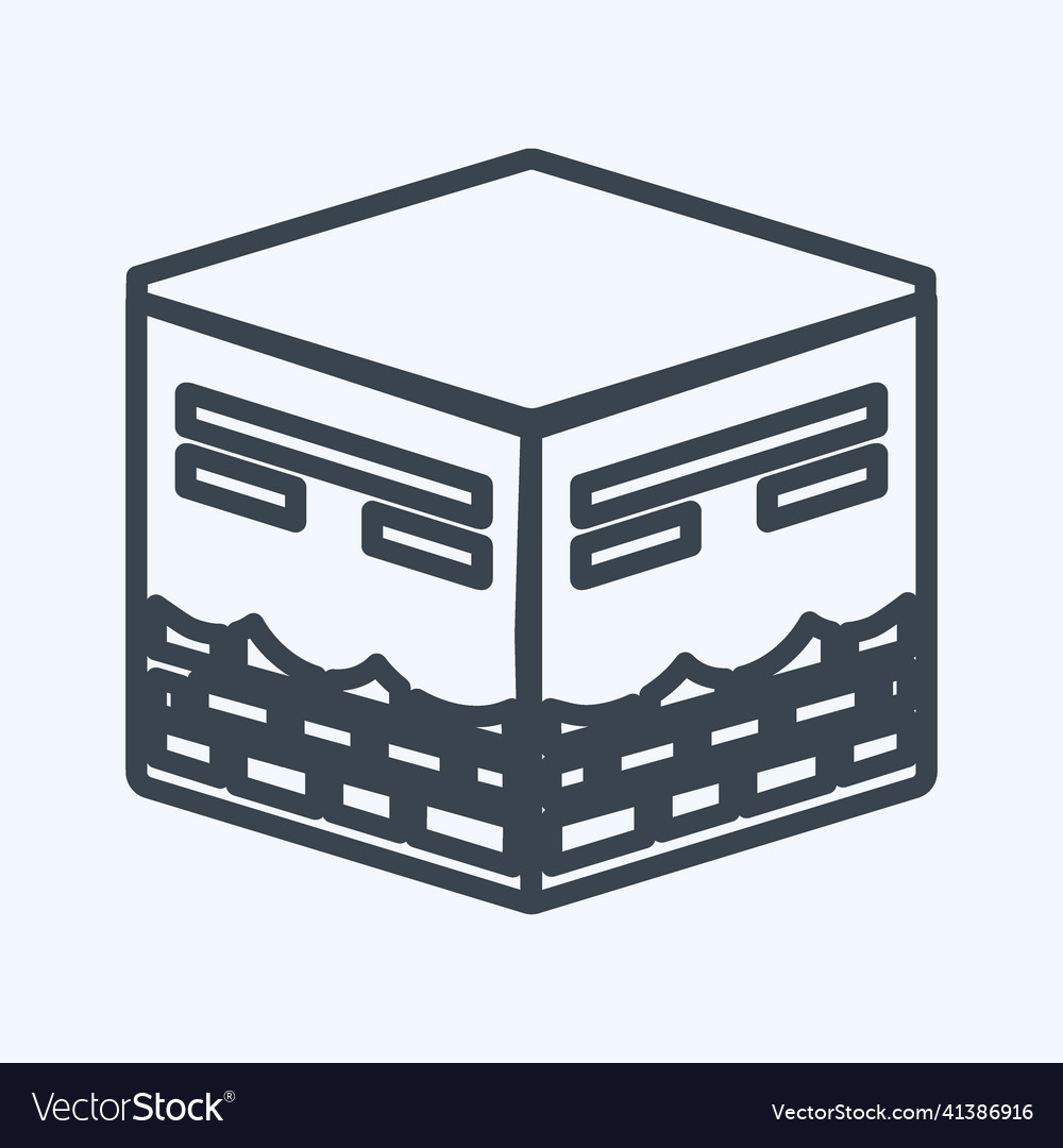 Icon khana kaba - line style simple