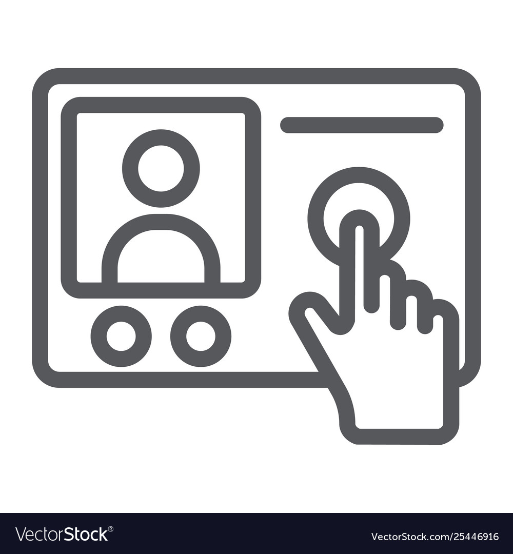 Intercom telephone line icon communication