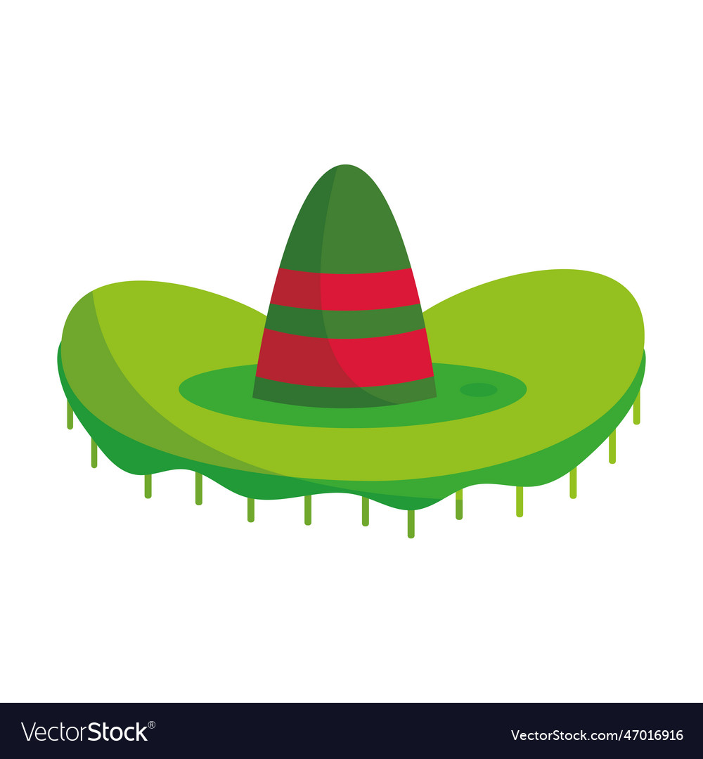 Isolated traditional mexican hat sombrero icon Vector Image