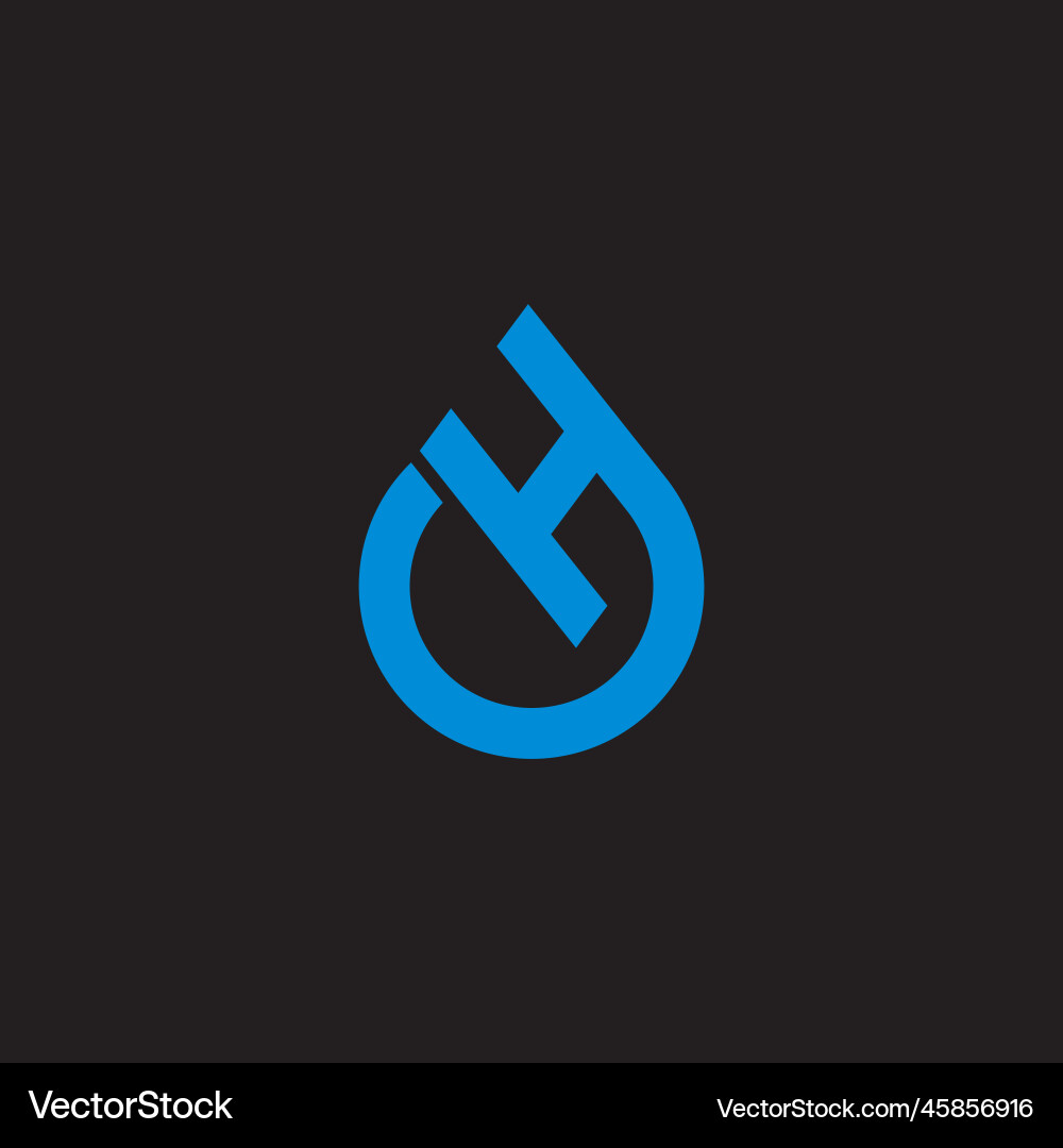 Letter ch fresh pure symbol logo Royalty Free Vector Image