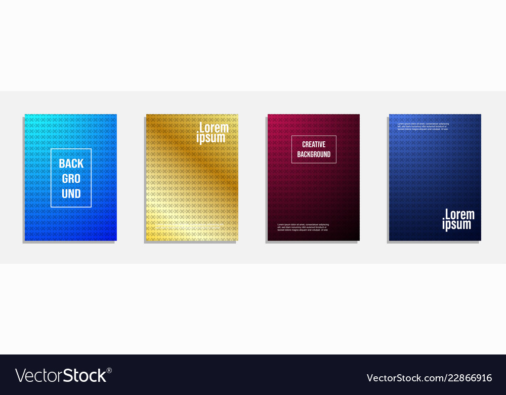 Minimal cover design set of geometric pattern Vector Image Minimal cover design set of geometric pattern