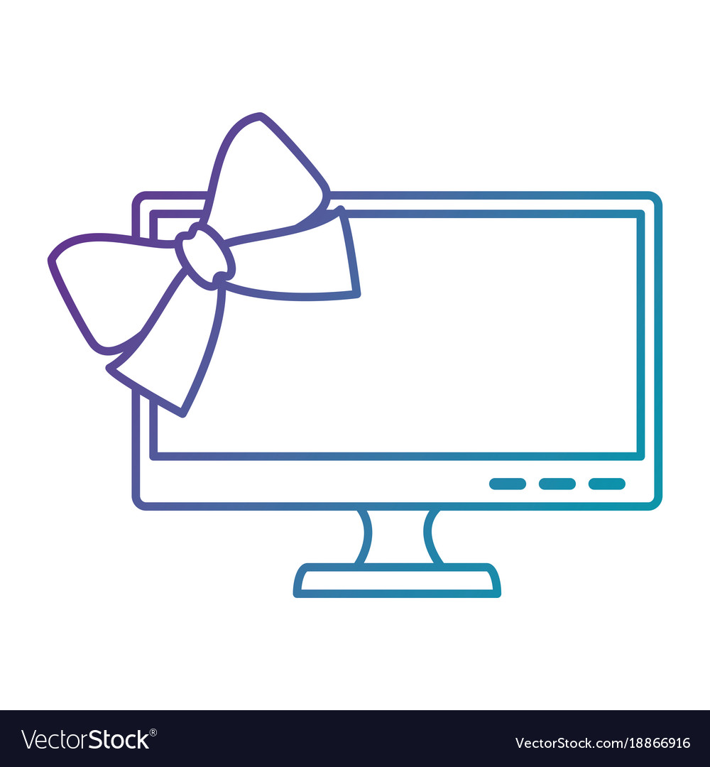 Monitor computer with bowntie