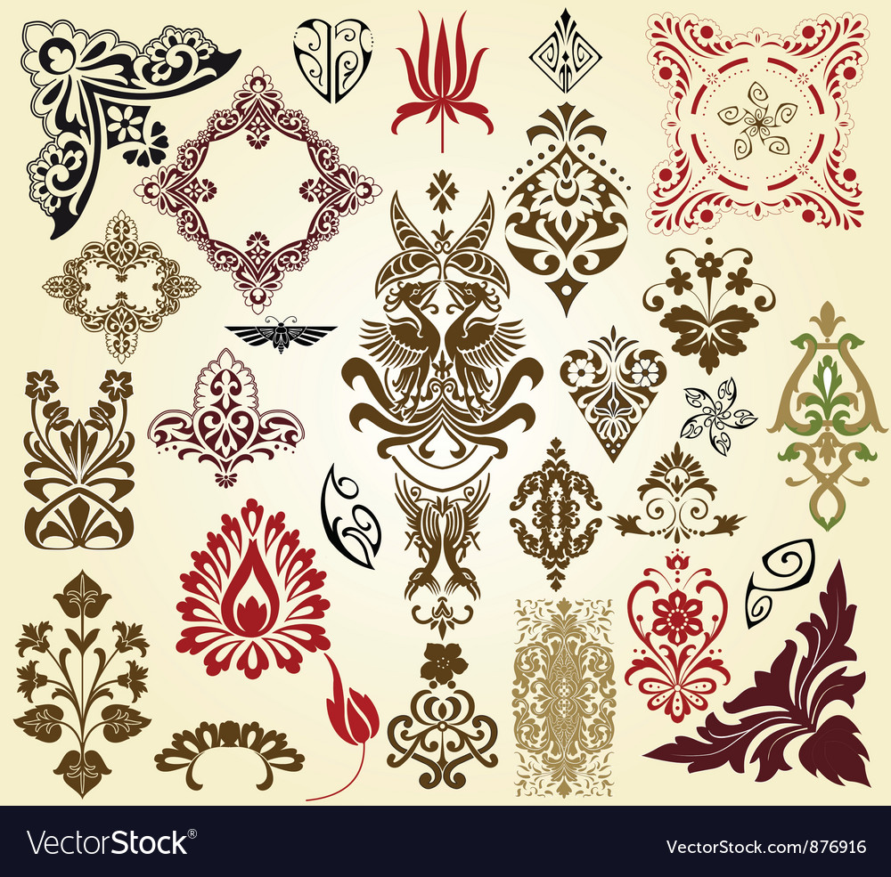 Retro floral Royalty Free Vector Image - VectorStock