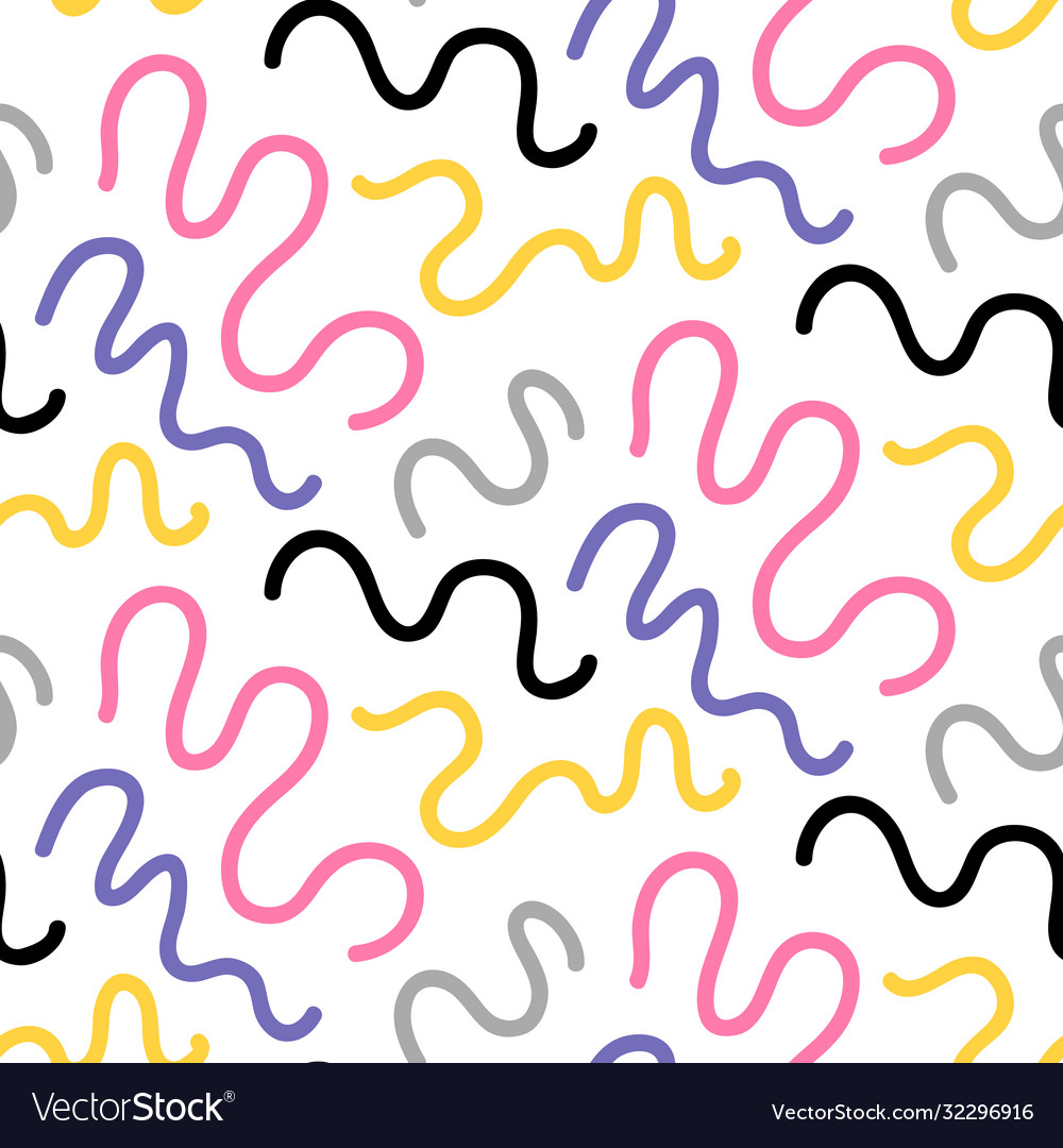 Retro memphis seamless pattern vector image Retro memphis seamless pattern