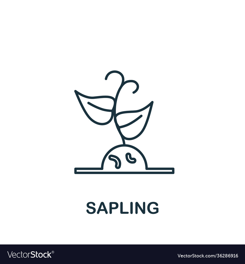 Sapling icon simple element from global warming