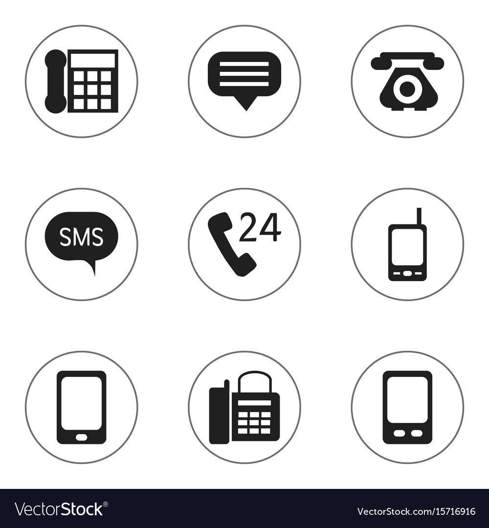 Set of 9 editable device icons includes symbols